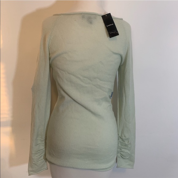 bebe // Cashmere Sweater w/Flower Patches / Size S - Picture 3 of 5